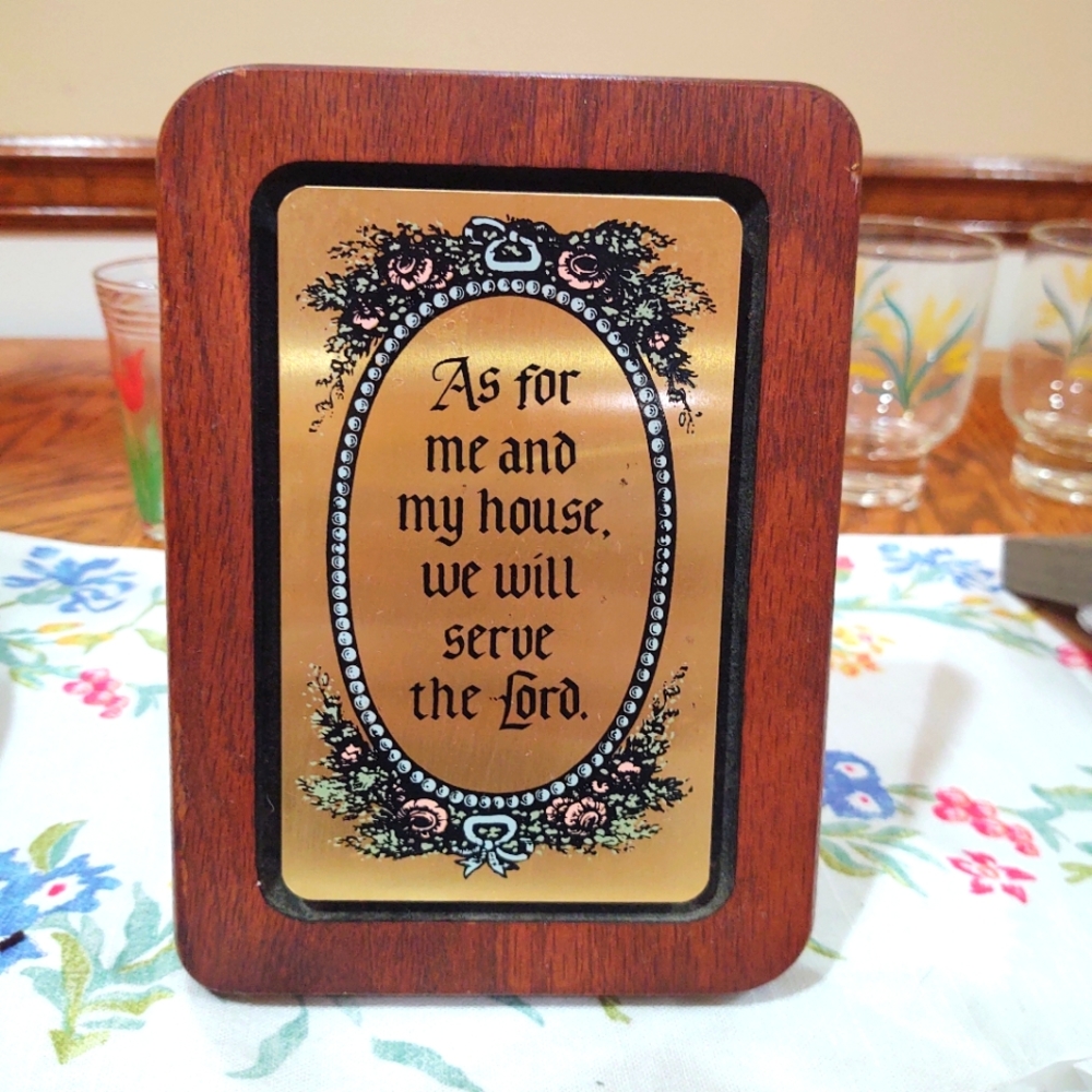 Vintage Religious plaque.